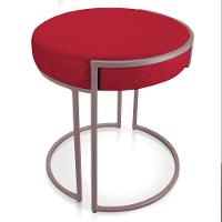 Kit 4 Puffs Love Suede Base Rose Vermelho - 2