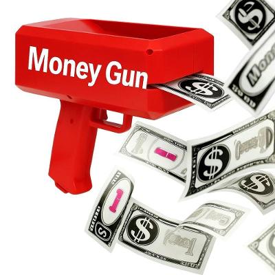 Lança Notas Dinheiro Money Gun Lançador Brinquedo Festa Evento Casamento Comemoraçao 15 Anos Confraternizaçao Balada