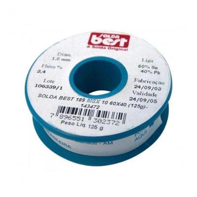 Solda Em Fio 189-msx10 60x40 125g Azul Solda Best