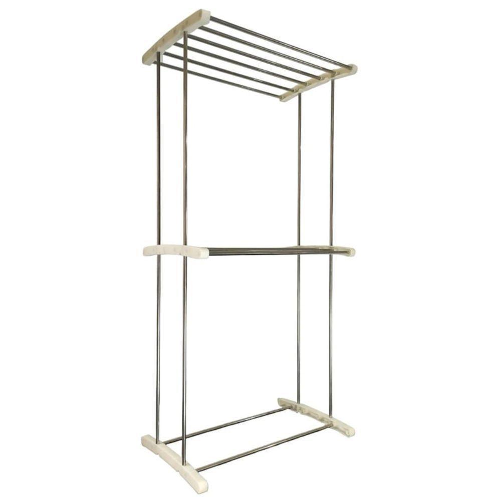 Varal De Chão Roupas Dobrável 2 Andares Reforçados Retrátil - 3