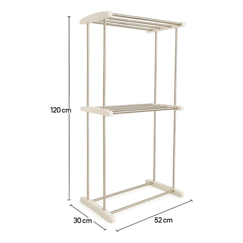 Varal De Chão Roupas Dobrável 2 Andares Reforçados Retrátil - 7