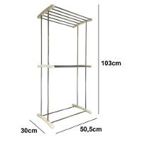 Varal De Chão Roupas Dobrável 2 Andares Reforçados Retrátil - 5