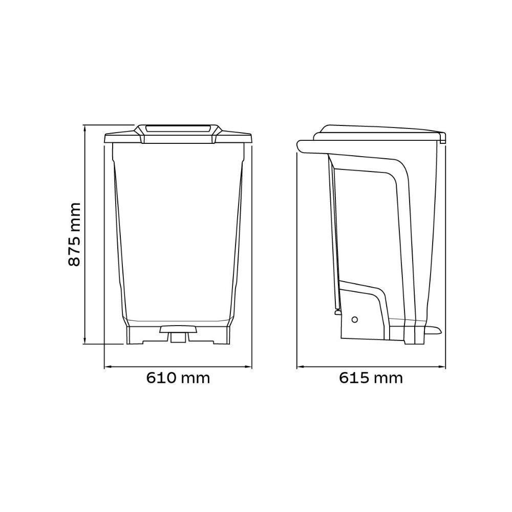 Lixeira Tramontina T-force Coleta Seletiva Vidro Verde 100 L - 2