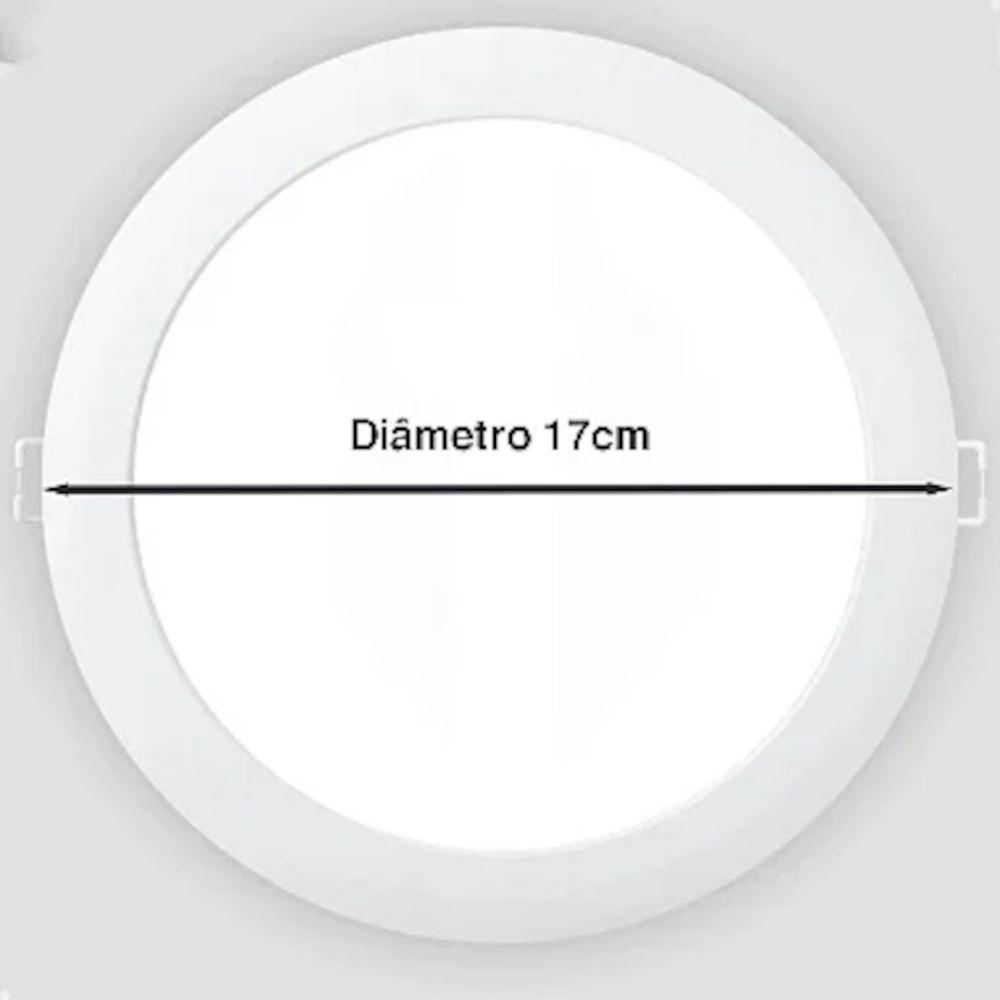 Luminária Plafon Painel Led Redondo 17cm 12w 6500k Lorben - 2