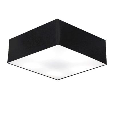 Plafon Quadrado Vivare Md-3002 Cúpula Em Tecido 15/50x50cm - Bivolt Preta 127/220v