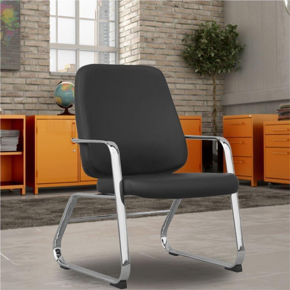 Cadeira Executiva Diretor Base Cromado Maxxer F02 Preto - 5