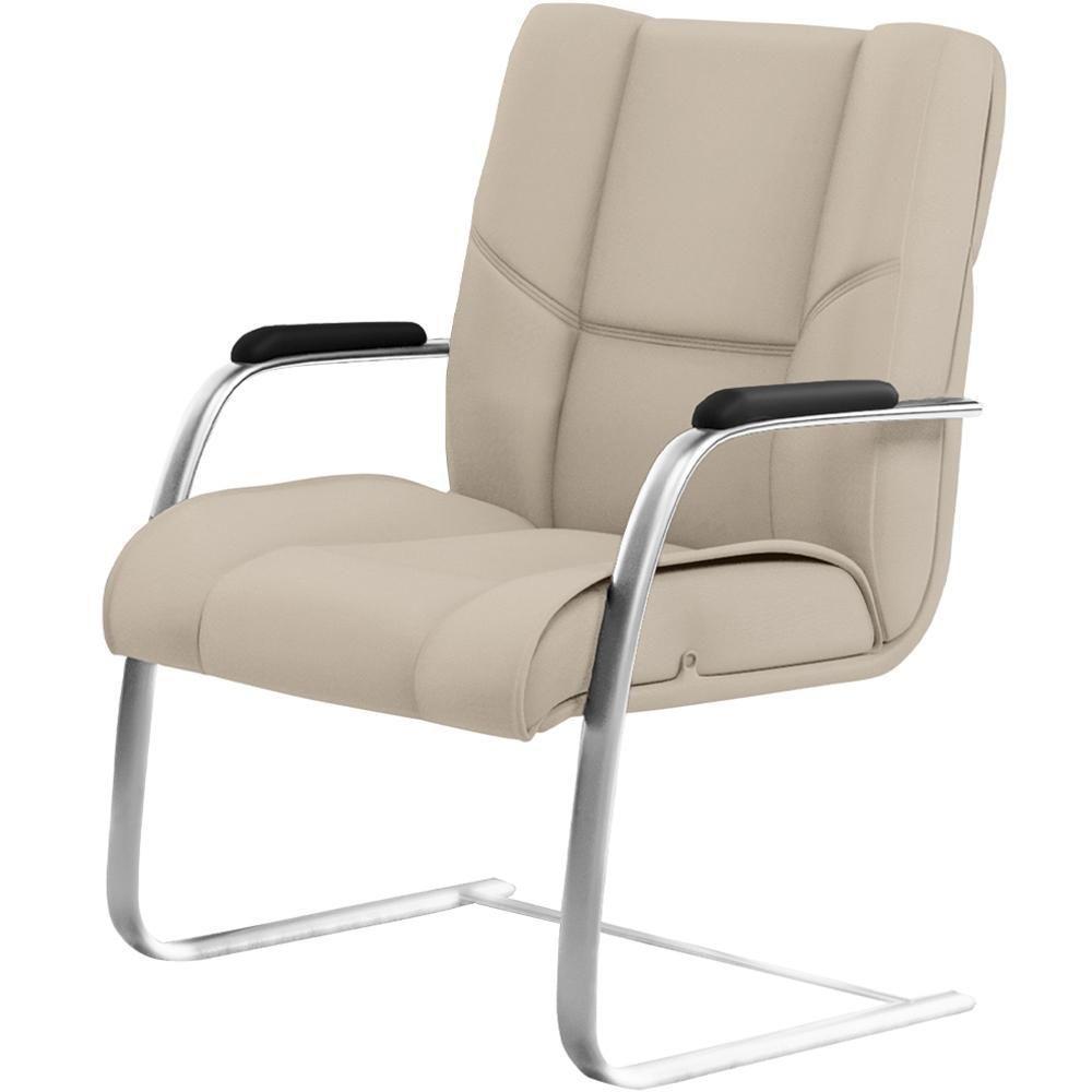 Kit 02 Cadeiras De Escritório Tecido Sintético Areia - 3