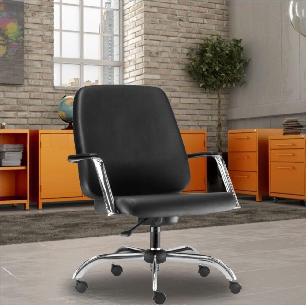 Cadeira Executiva Diretor Cromado Maxxer F02 Preto - 6