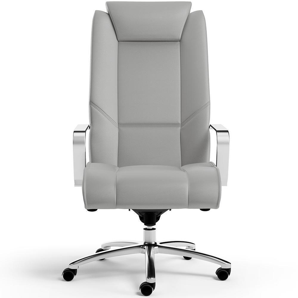 Kit Cadeira Presidente Com 2 Cadeiras Fixas Cinza - 4