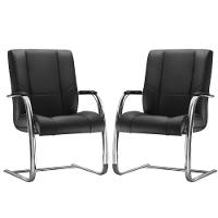 Kit 02 Cadeiras De Escritório Executiva New Onix F02 Preto - 1