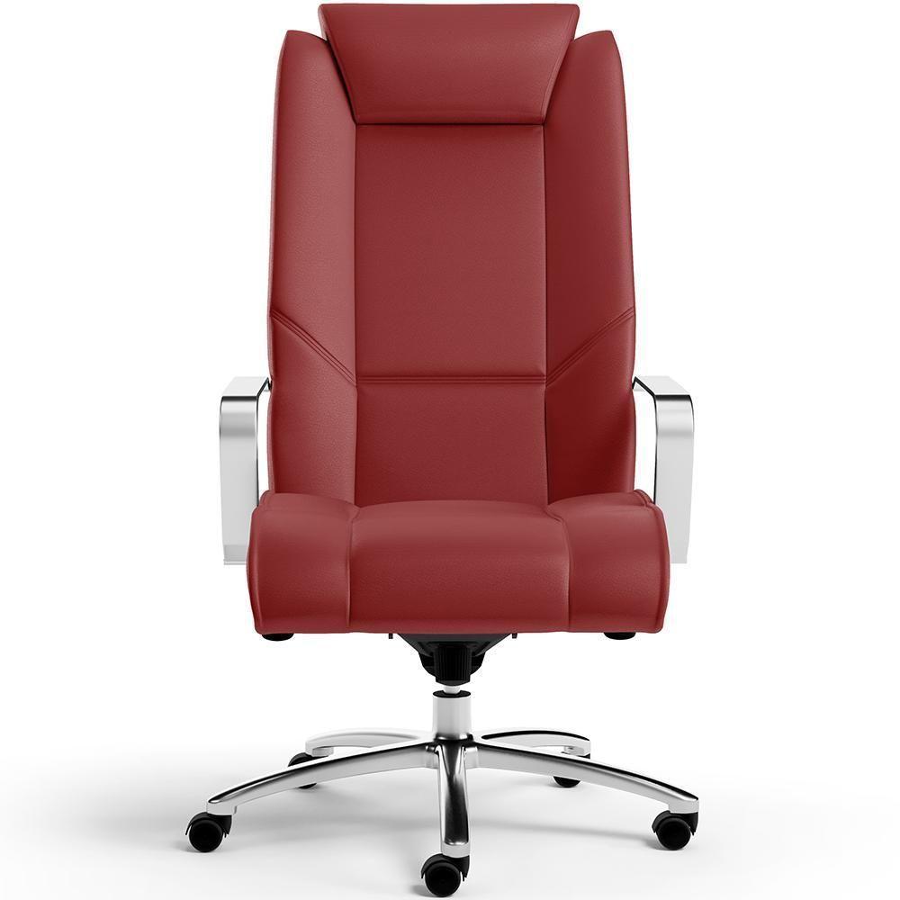 Kit Cadeira Presidente Com 2 Cadeiras Fixas Vermelho - 6