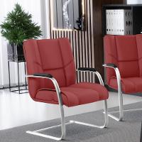 Cadeira De Escritório Tecido Sintético Vermelho - 5