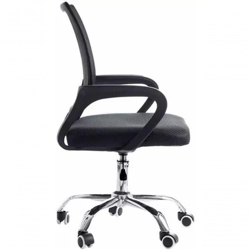 Cadeira De Escritório Confortavel Home Office Mesh Diretor Giratoria New Java - Preto - 3