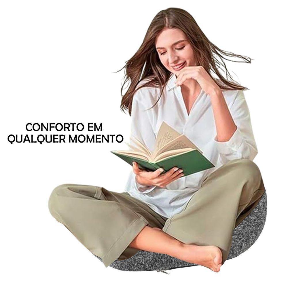 Almofada Ortopedica Ergonomica Cadeira Lombar Coccix Coluna Alivia Dores Confortavel Macio Escritorio Home Office Casa - 4