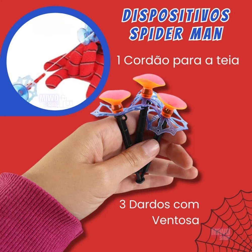 Luva Homem Aranha Brinquedo Infantil Lançador E Dispara Dard - 7