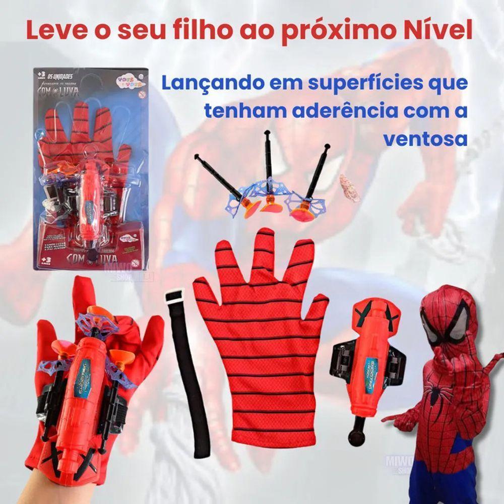 Luva Homem Aranha Brinquedo Infantil Lançador E Dispara Dard - 8