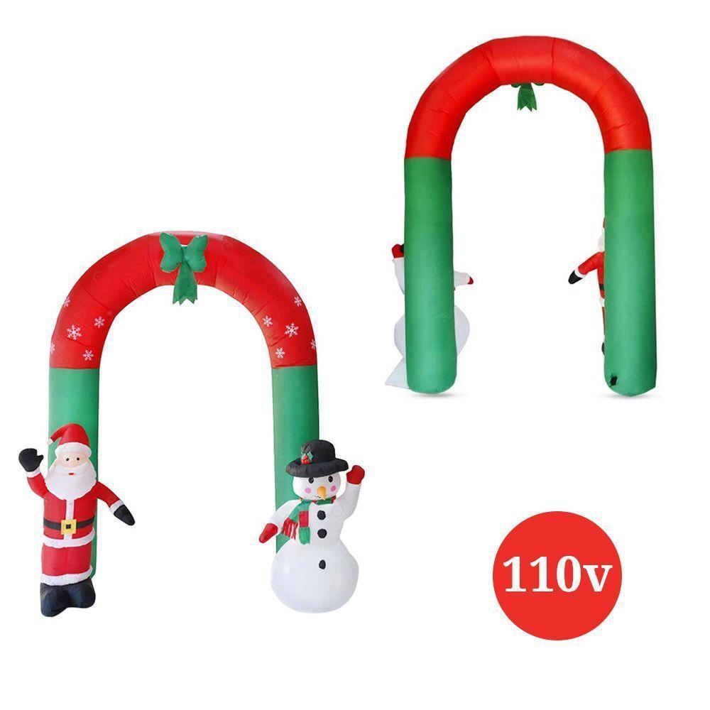 Arco Inflavel Feliz Natal Papai Noel Boneco Neve 2,40M - 3
