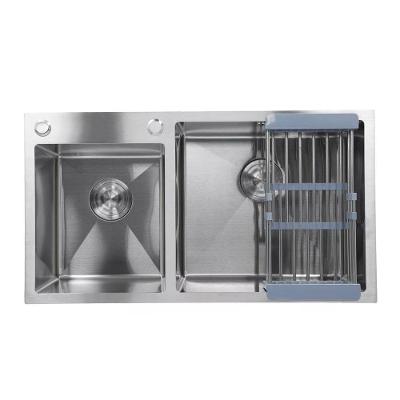 Cuba Dupla Cozinha Goumert Luxo Lava Alimentos Louça Escorredor Pia Torneira Bancada Area Externa Limpeza