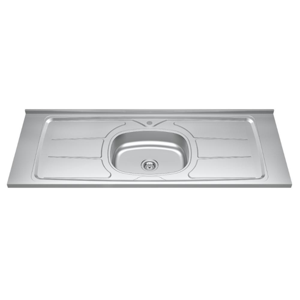 Pia De Cozinha Com Cuba E Válvula Bali 140cm Aço Inox - Ghel Plus - 1