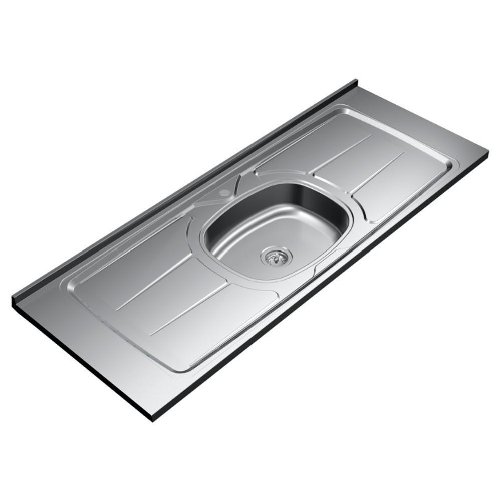 Pia De Cozinha Com Cuba E Válvula Bali 140cm Aço Inox - Ghel Plus - 7