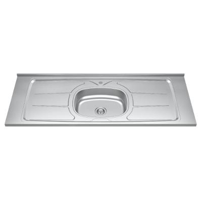 Pia De Cozinha Com Cuba E Válvula Bali 140cm Aço Inox - Ghel Plus