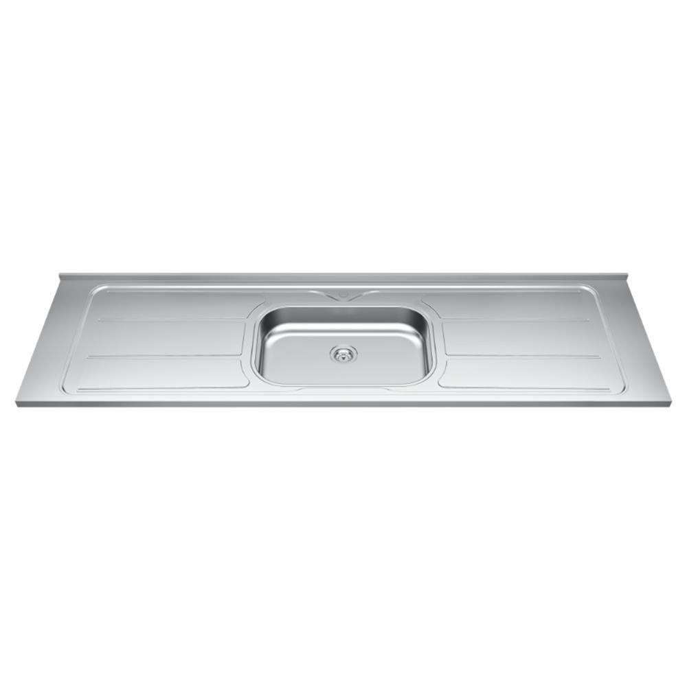Pia De Cozinha Com Cuba E Válvula Bali 200cm Aço Inox - Ghel Plus - 1