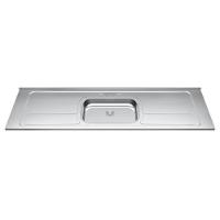 Pia De Cozinha Com Cuba E Válvula Bali 200cm Aço Inox - Ghel Plus - 1