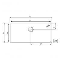 Cuba Tramontina Design Collection Quadrum 90 Em Inox Acabamento Acetinado E Válvula De 4 1-2" Com Escape - 3