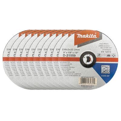 Disco De Corte 230x3.2x22mm Para Metais Makita D-21559 - 10 Unidades