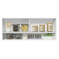 Armário Aéreo 120cm 2 Portas Correr Vidro Neutral 1 Nicho Branco Para Cozinhas Glamy, Lux E Reims Madesa Branco Branco - 5