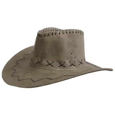 Chapéu De Cowboy Western Suede Marrom - Adulto