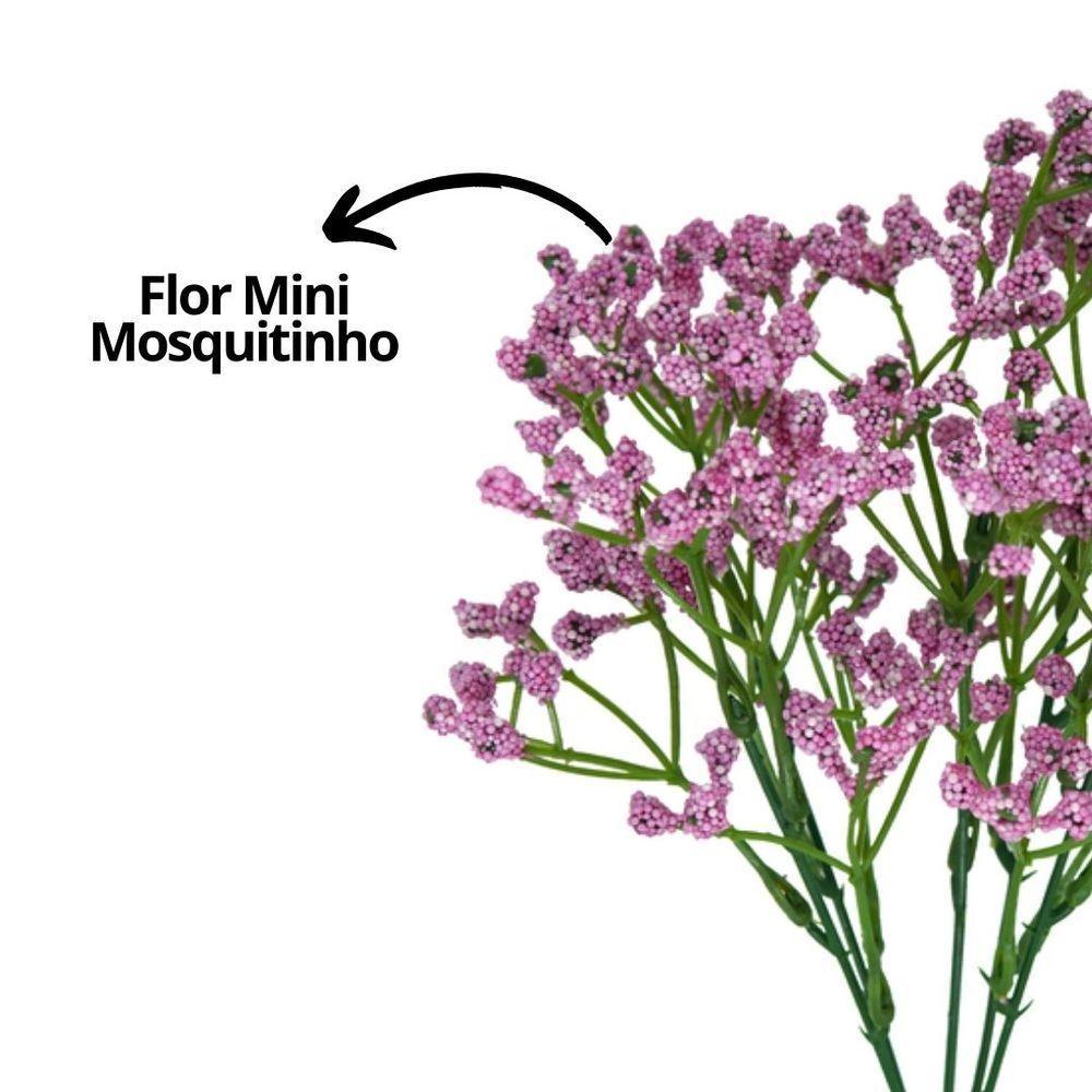 Buquê Flor Mosquitinho Rosa 30cm - Mc Flores - 3