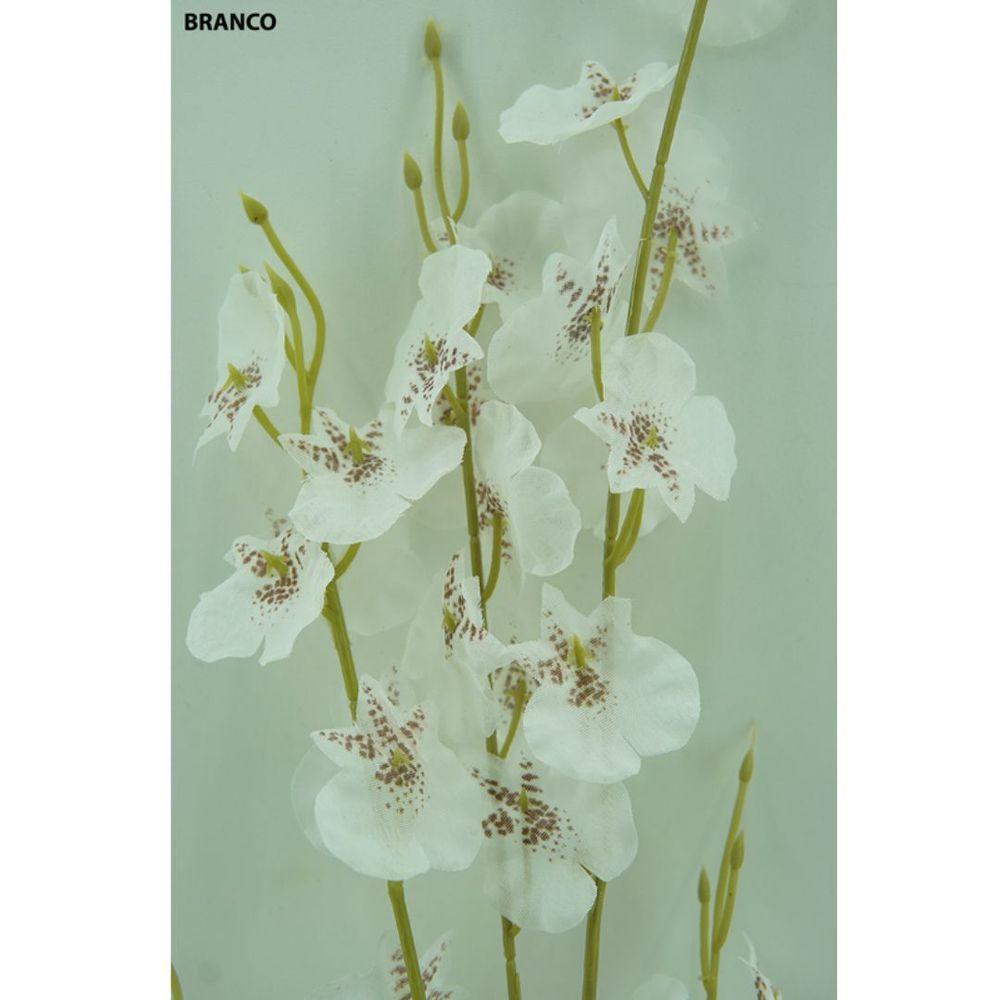 Haste Flor Orquídea Chuva De Ouro Artificial Branca 50cm - Mc Flores - 6