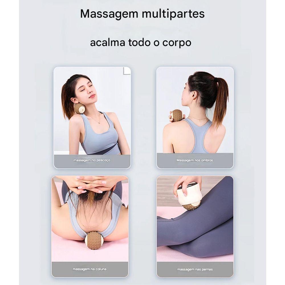 Massageador Muscular Relaxante Fascite Plantar Exercicio Fisioterapia Ioga Pilates Alivia Dor Costas Pes Acupressao - 5