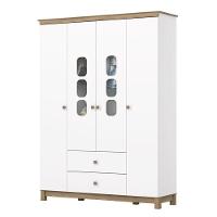 Guarda Roupa Infantil Ambiente Aconchego 4 Portas Branco Jequitibá Hp - Henn - 4