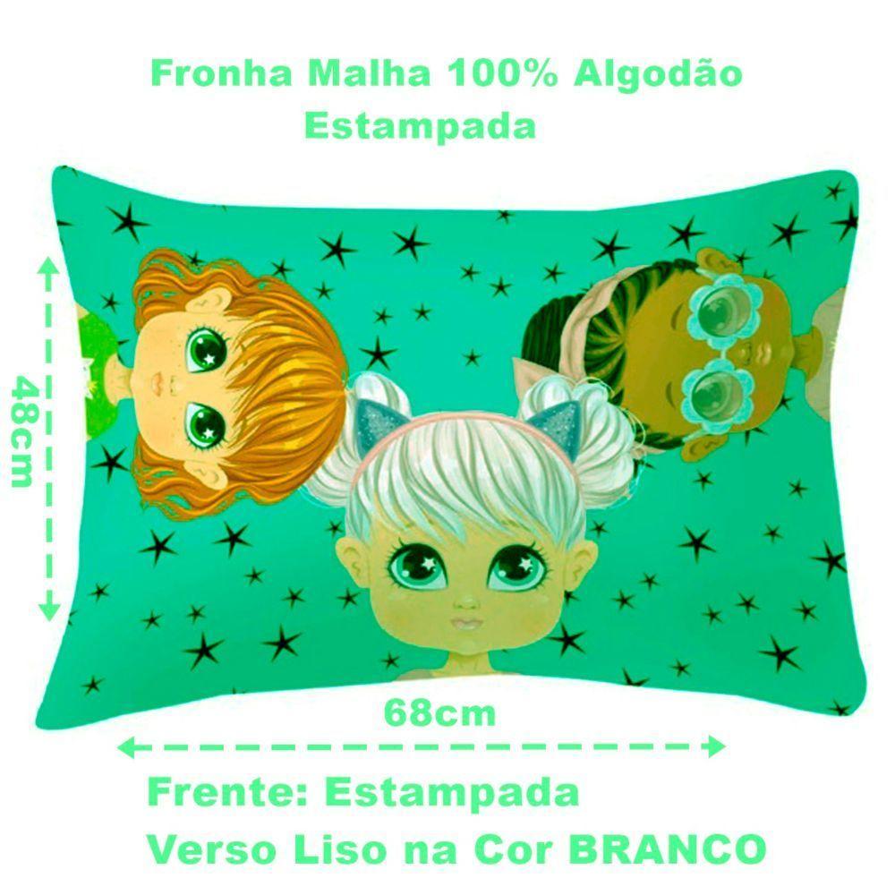 Fronha Portallar Malha 100% Algodao Estampa Localizada Juju 48cmx68cm Branca - 3
