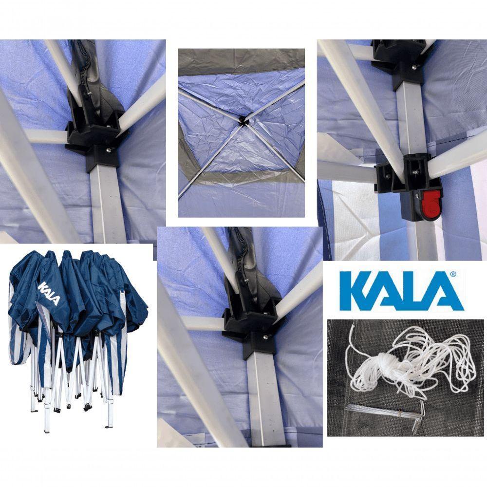 Tenda Gazebo Dobrável 3x3 Sanf Praia Jardim Campo Preto Kala - 3