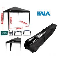 Tenda Gazebo Dobrável 3x3 Sanf Praia Jardim Campo Preto Kala - 5