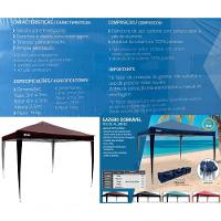 Tenda Gazebo Dobrável 3x3 Sanf Praia Jardim Campo Marro Kala - 3