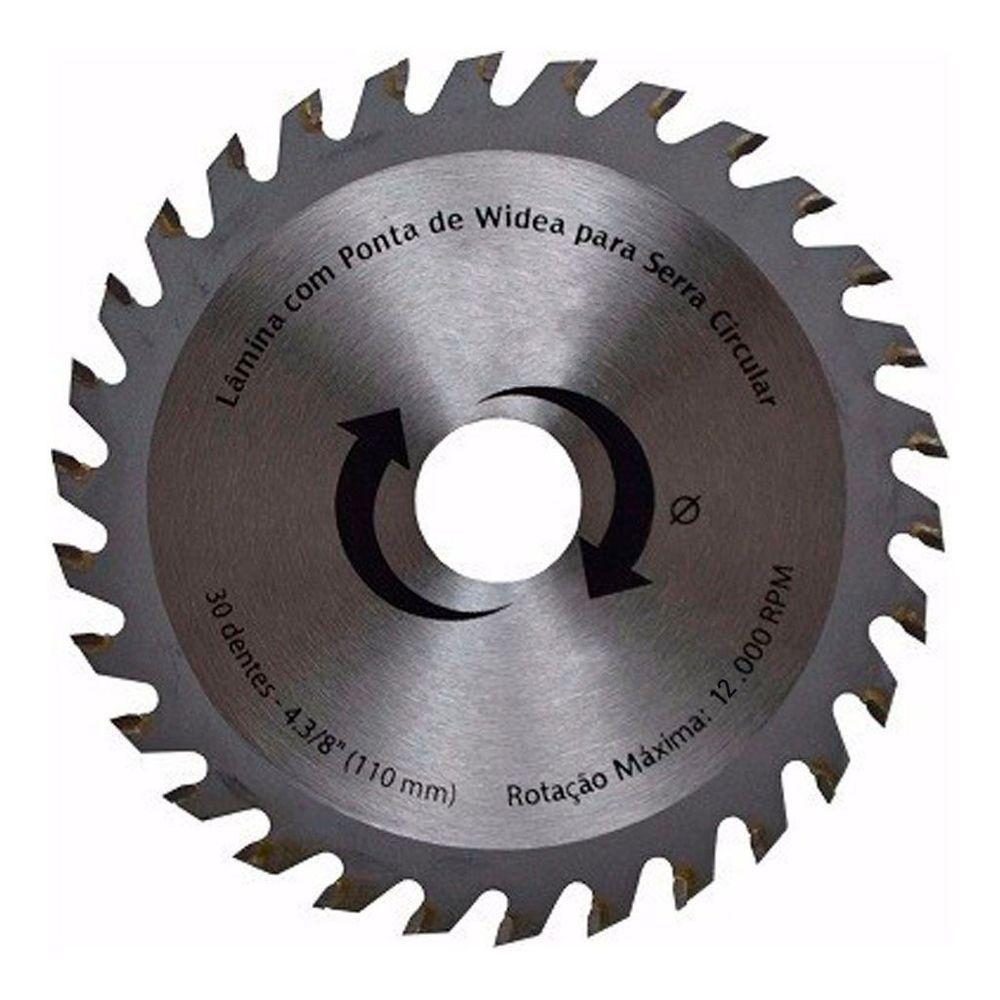 Kit 12 Discos De Serra Circular Com 30 Dentes 110mm - 1