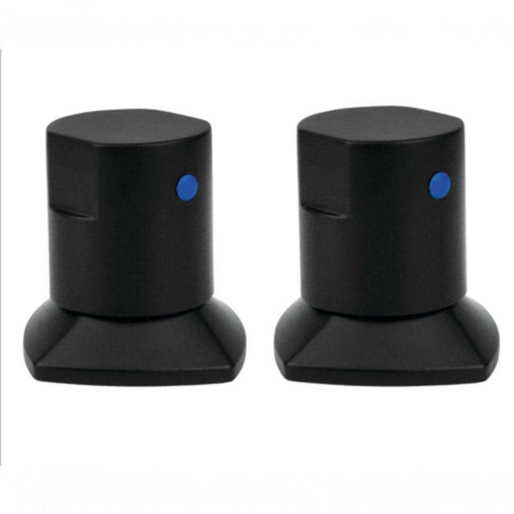 02 Und Acabamento De Registro Preto Encaixe Padrão - 1