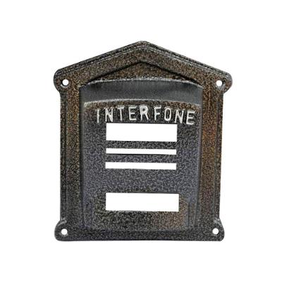 Protetor Interfone Caixa Alumínio Fundido N02Prata Craqueado
