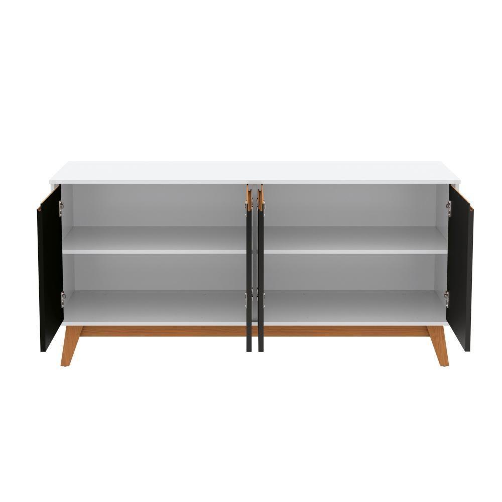 Aparador Kappesberg 4 Portas Branco/preto Fosco 156cm - 6