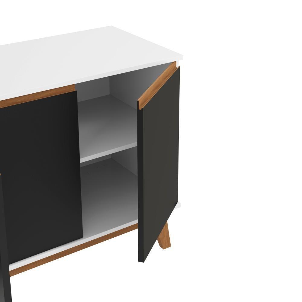 Aparador Kappesberg 4 Portas Branco/preto Fosco 156cm - 7