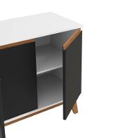 Aparador Kappesberg 4 Portas Branco/preto Fosco 156cm - 7