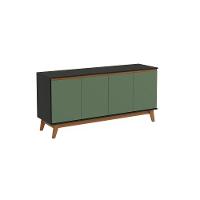 Aparador Kappesberg 4 Portas Preto Fosco/ Verde Oliva 156cm - 8