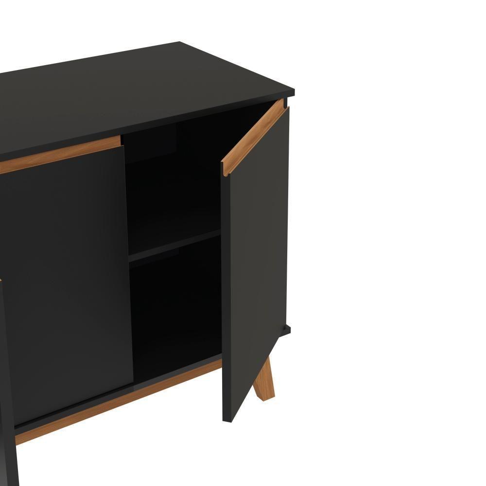 Aparador Kappesberg 4 Portas Preto Fosco 156cm - 4