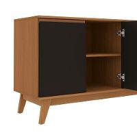 Aparador Kappesberg 4 Portas Canela/preto Fosco 156cm - 2