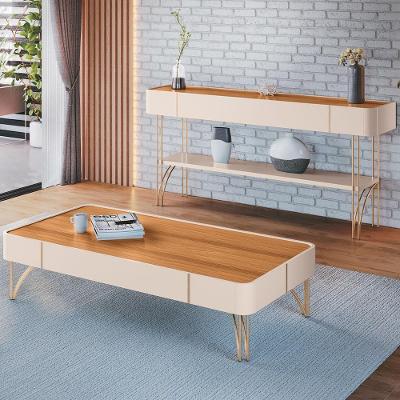 Aparador De Sala Vivant E Mesa Cadenza Off-cinamomo - Hb Móveis