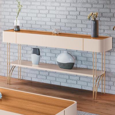 Aparador De Sala Com Prateleira Vivant Off-cinamomo - Hb Móveis